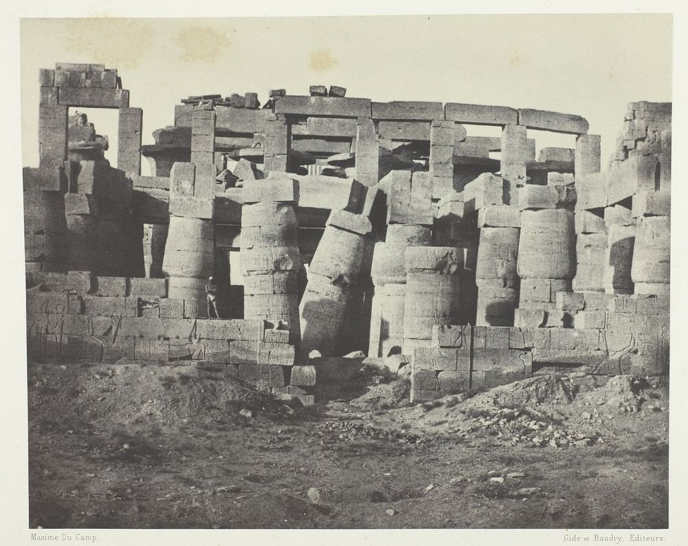 Palais de Karnak, Salle Hypostyle Prise au Nord; Thèbes by Maxime Du Camp