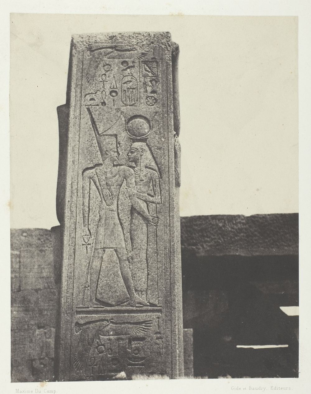 Palais de Karnak, Pilier Devant le Sanctuaire de Granit; Thèbes by Maxime Du Camp
