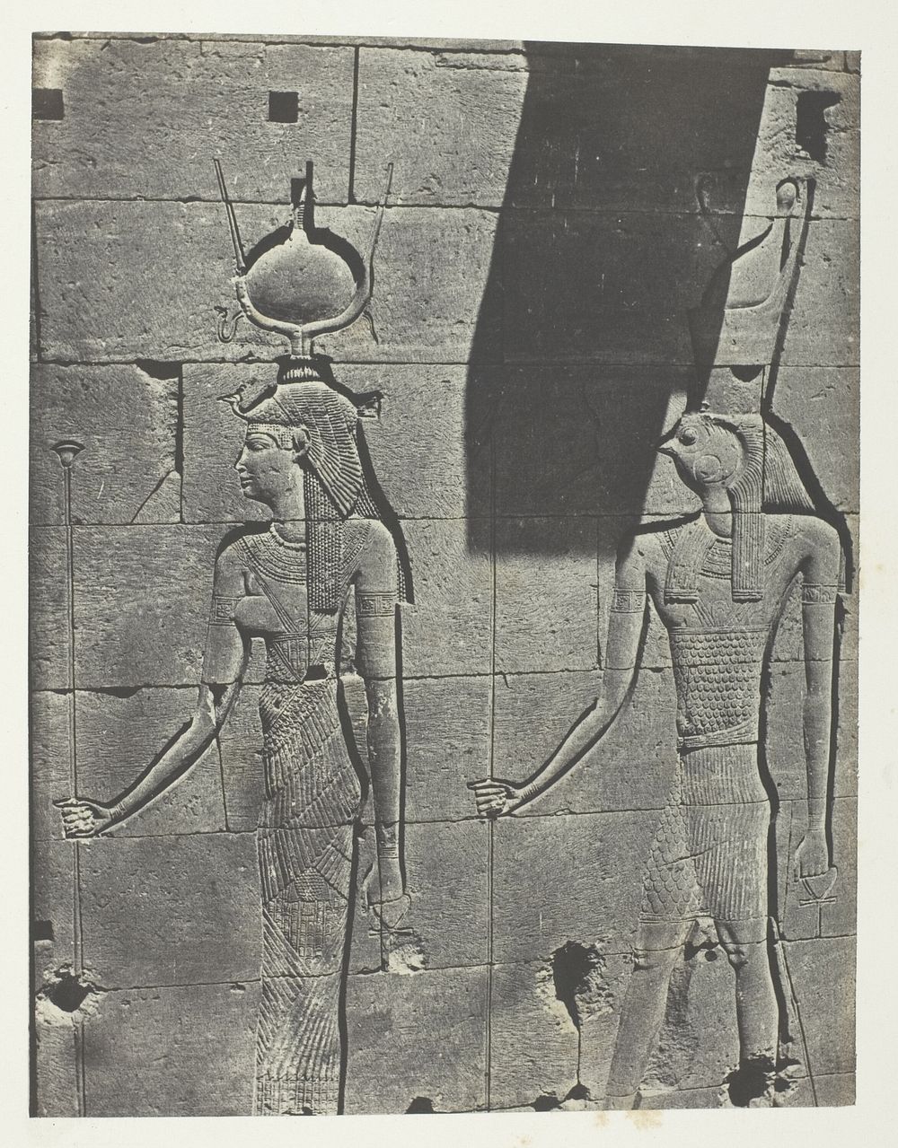 Kalabscheh, Sculptures De La Façade Postérieure Du Temple; Nubie by Maxime Du Camp