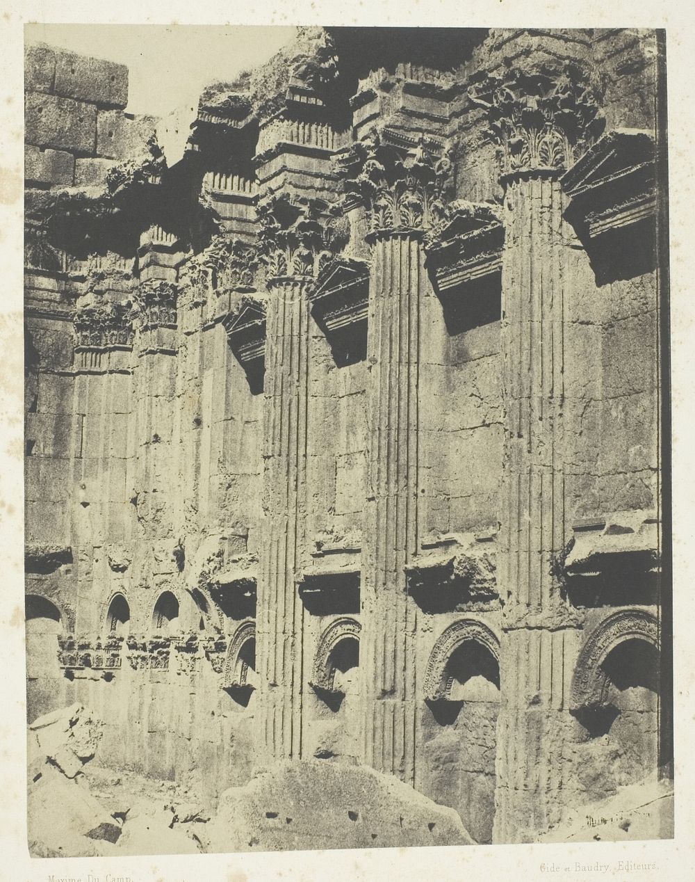 Temple De Jupiter à Baalbeck (Héliopolis, Intérieur Du Naos; Syrie by Maxime Du Camp
