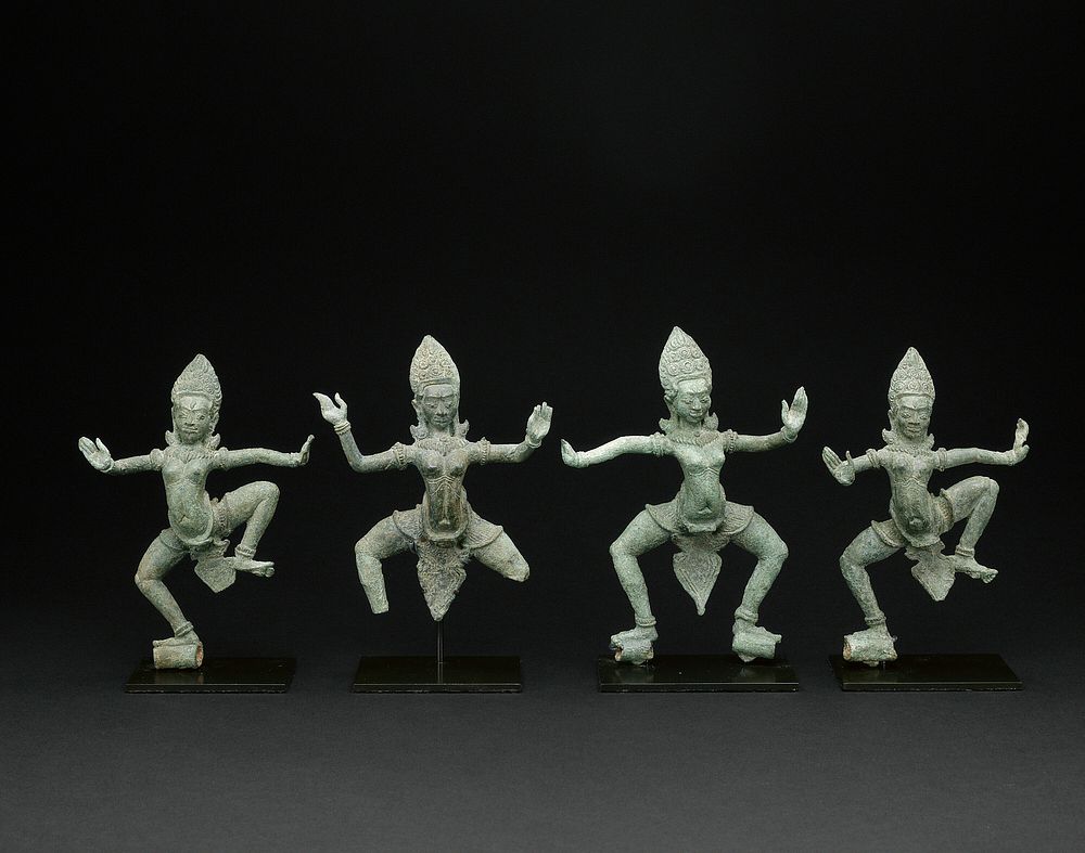 Group of Four Celestial Dancing Beauties (Apsaras)