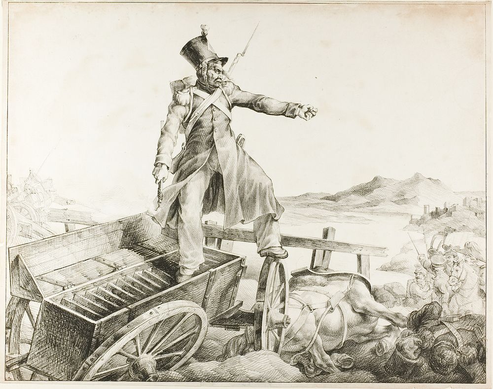 The Artillery Caisson by Jean Louis André Théodore Géricault