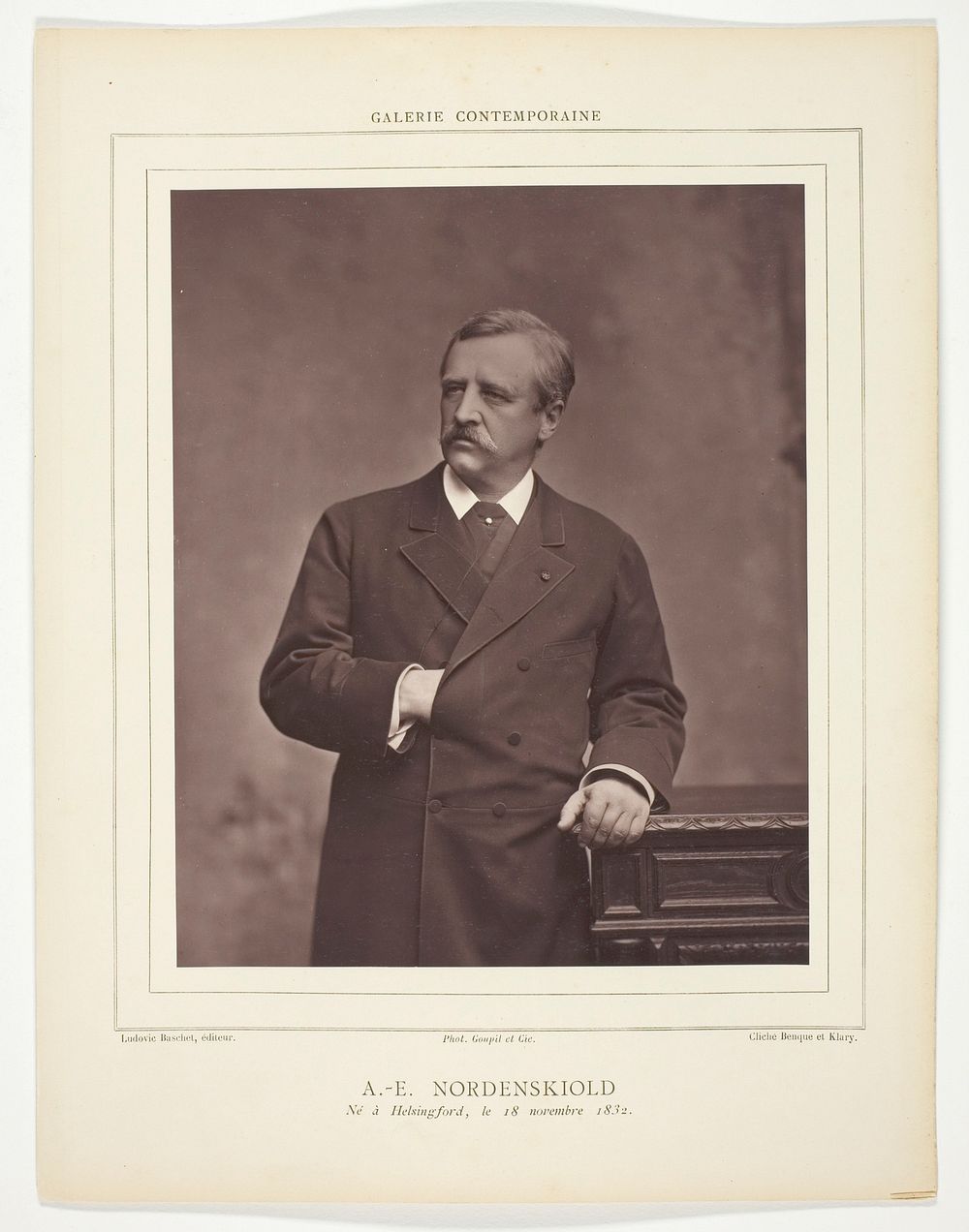 A. E. Nordenskiold (Swedish geologist and mineralogist, born Finland, 1832-1901) by Benque et Klary