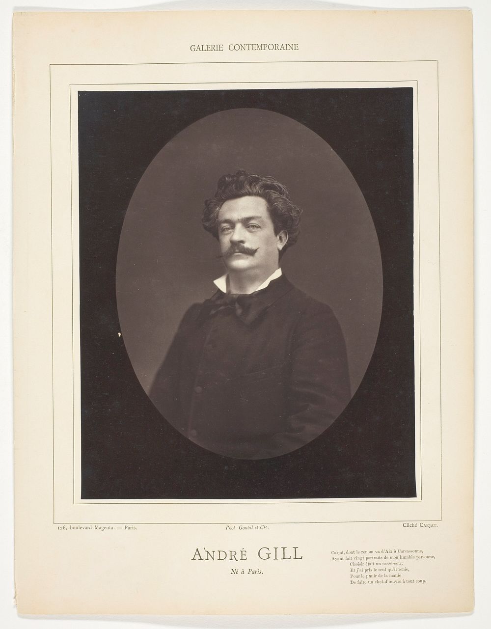 André Gill (French caricaturist, 1840-1885) by Etienne Carjat