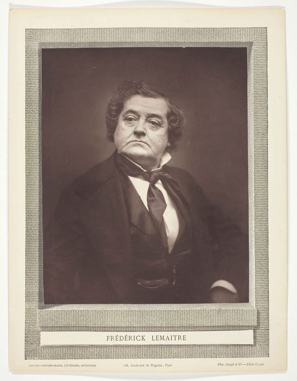 Fréderick Lamaître (French actor and playwright, 1800-1976) by Etienne Carjat