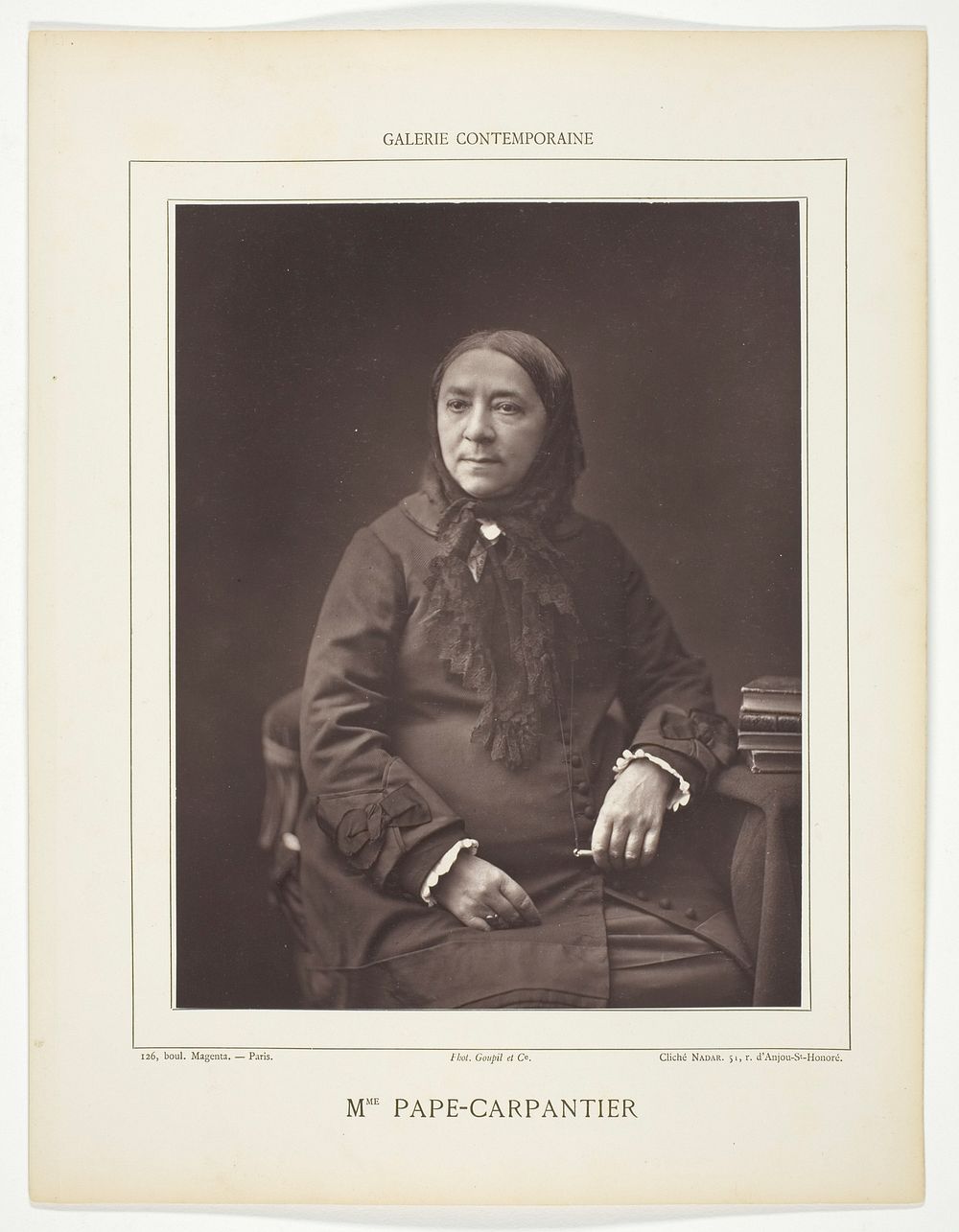 Mme. Pape-Carpantier by Nadar (Gaspard Félix Tournachon)