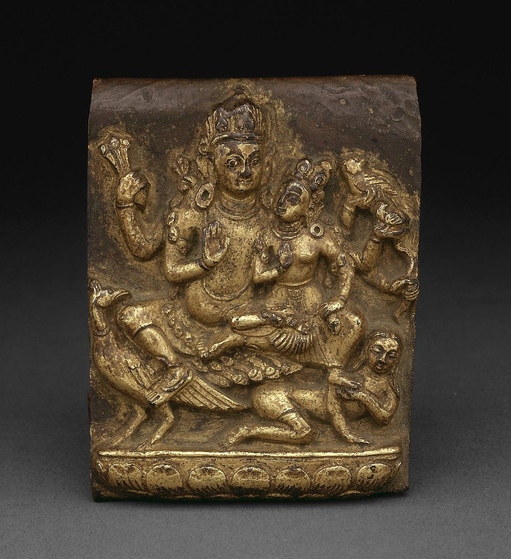 Plaque with Local Deity Ghantakarna and Spouse