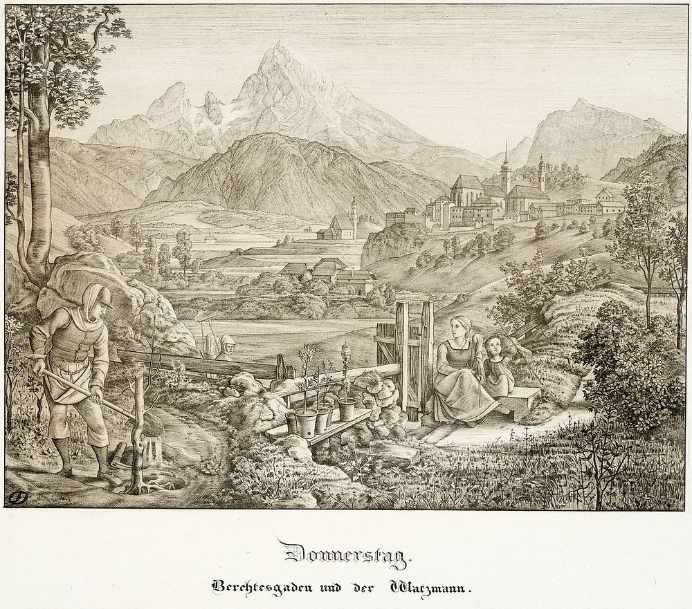 Thursday: Berchtesgaden and the Watzmann by Ferdinand Olivier