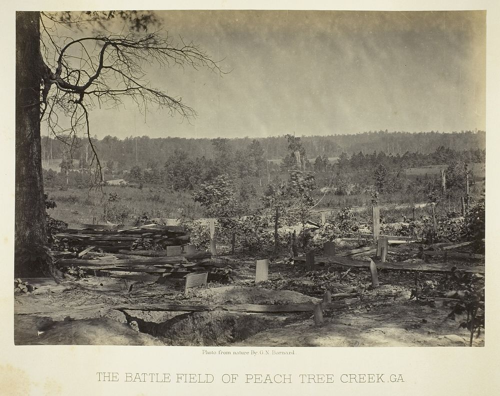 The Battle Field of Peach Tree Creek, Ga. by George N. Barnard