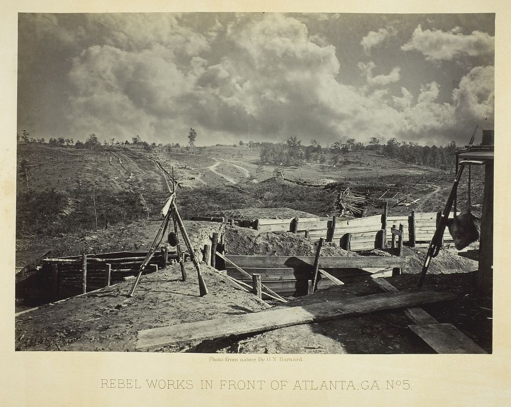 Rebel Works in Front of Atlanta, GA, No. 5 by George N. Barnard