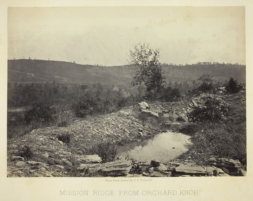 Mission Ridge from Orchard Knob by George N. Barnard