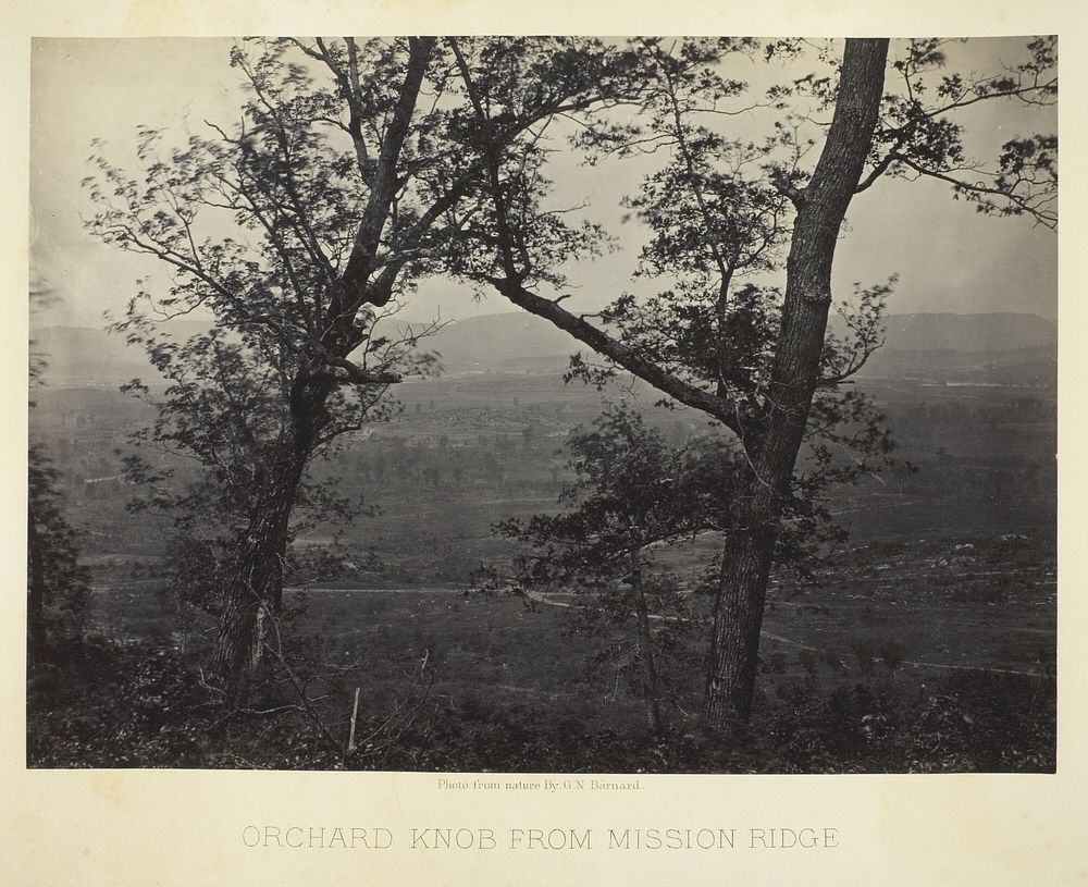 Orchard Knob from Mission Ridge by George N. Barnard
