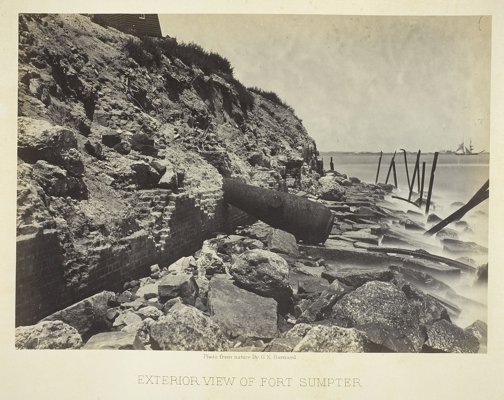 Exterior View of Fort Sumpter by George N. Barnard