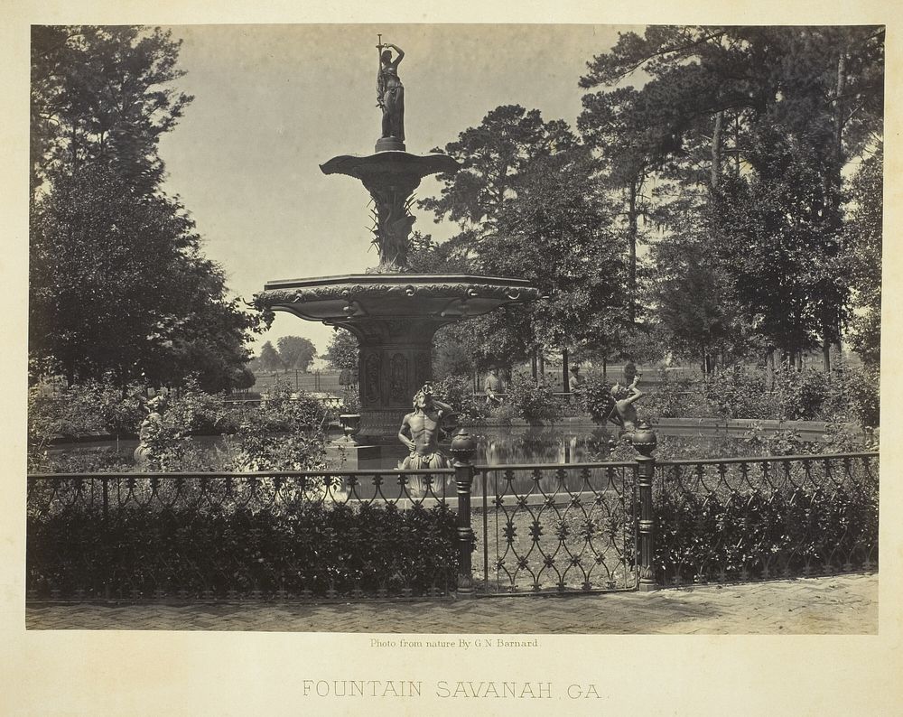 Fountain, Savannah, GA by George N. Barnard