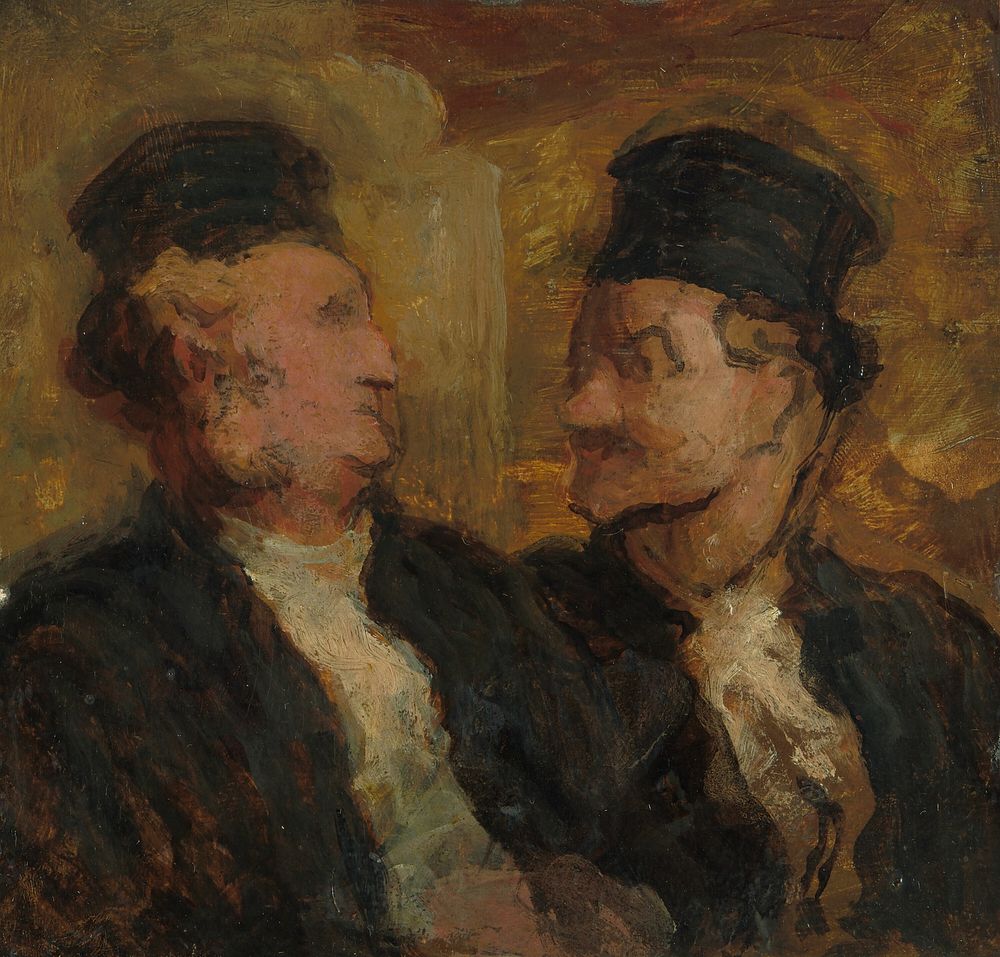 Two Lawyers by Honoré-Victorin Daumier