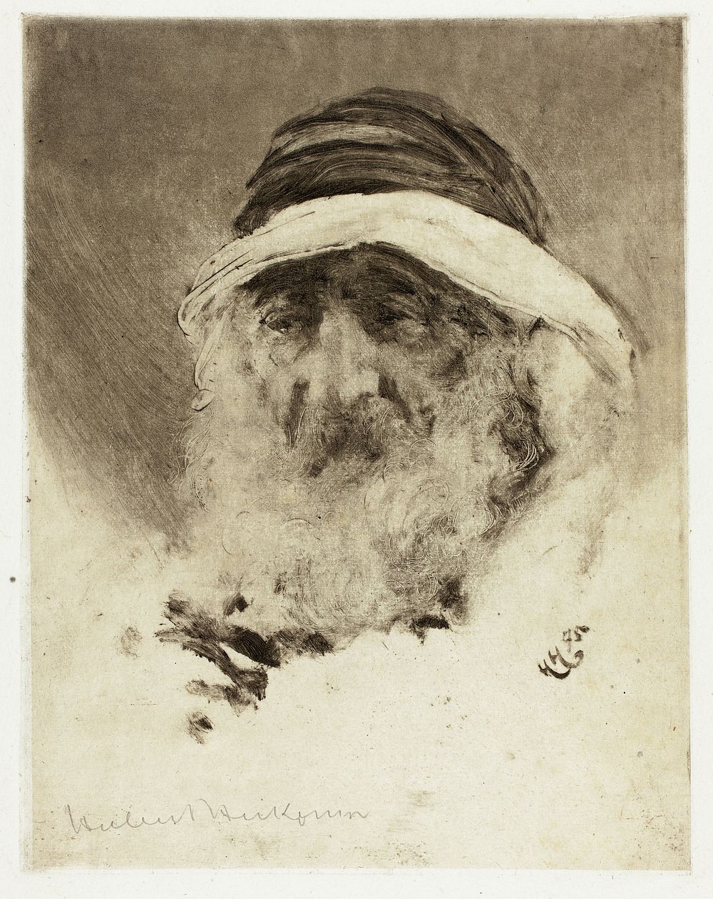 Study of an Arab Head by Hubert von Herkomer