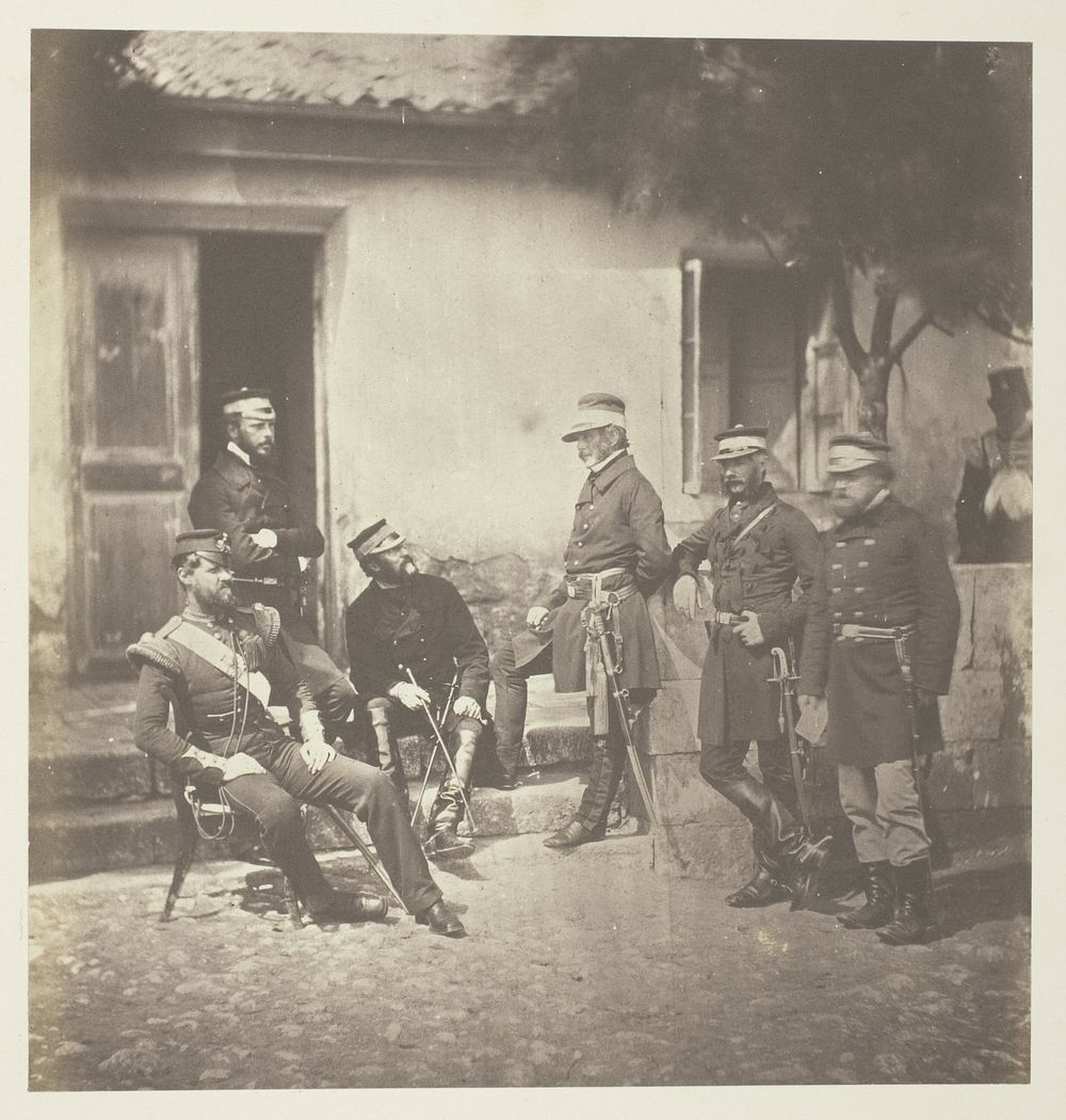 Major General Estcourt and Staff by Roger Fenton