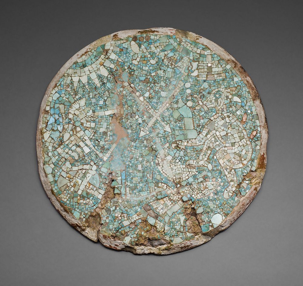 Mosaic Disk with a Mythological and Historical Scene by Mixtec