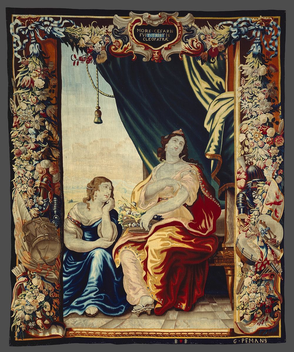 Caesar's Death Makes Cleopatra Mourn from The Story of Caesar and Cleopatra by Geraert Peemans (Manufacturer)