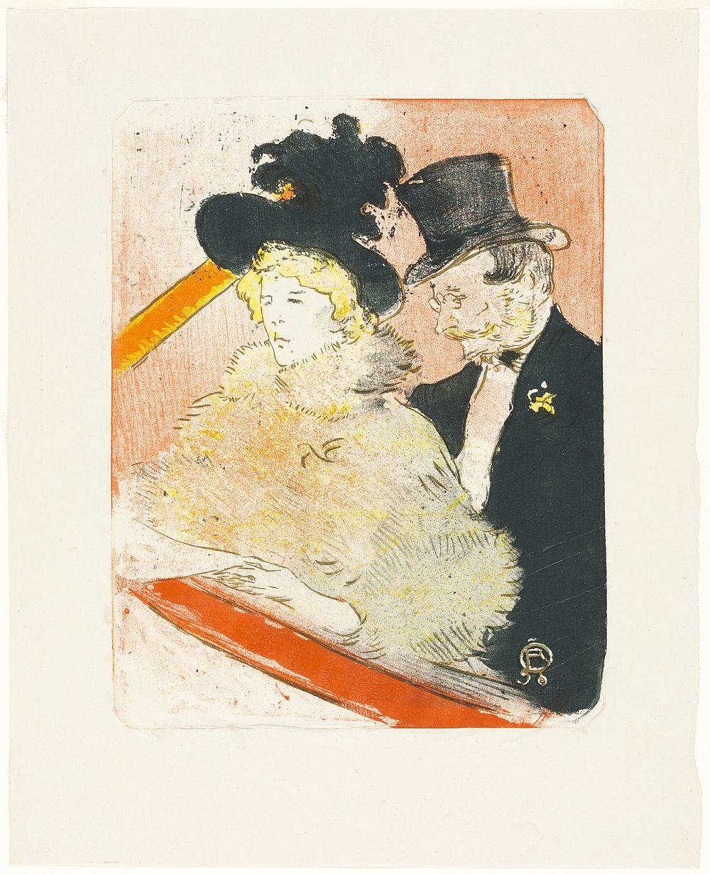At the Concert by Henri de Toulouse-Lautrec