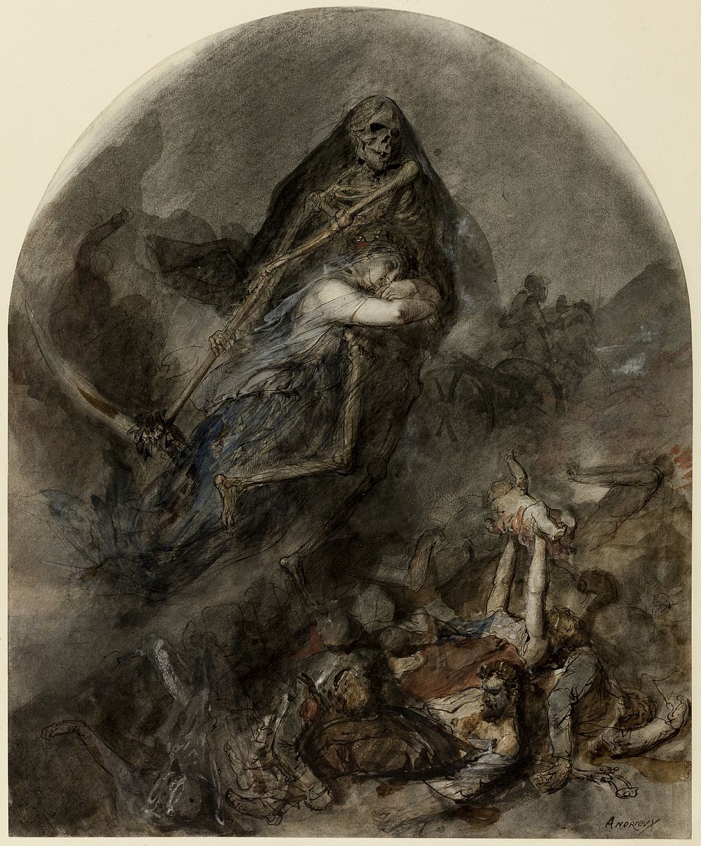 Allegory of Death by Clement Auguste Andrieux