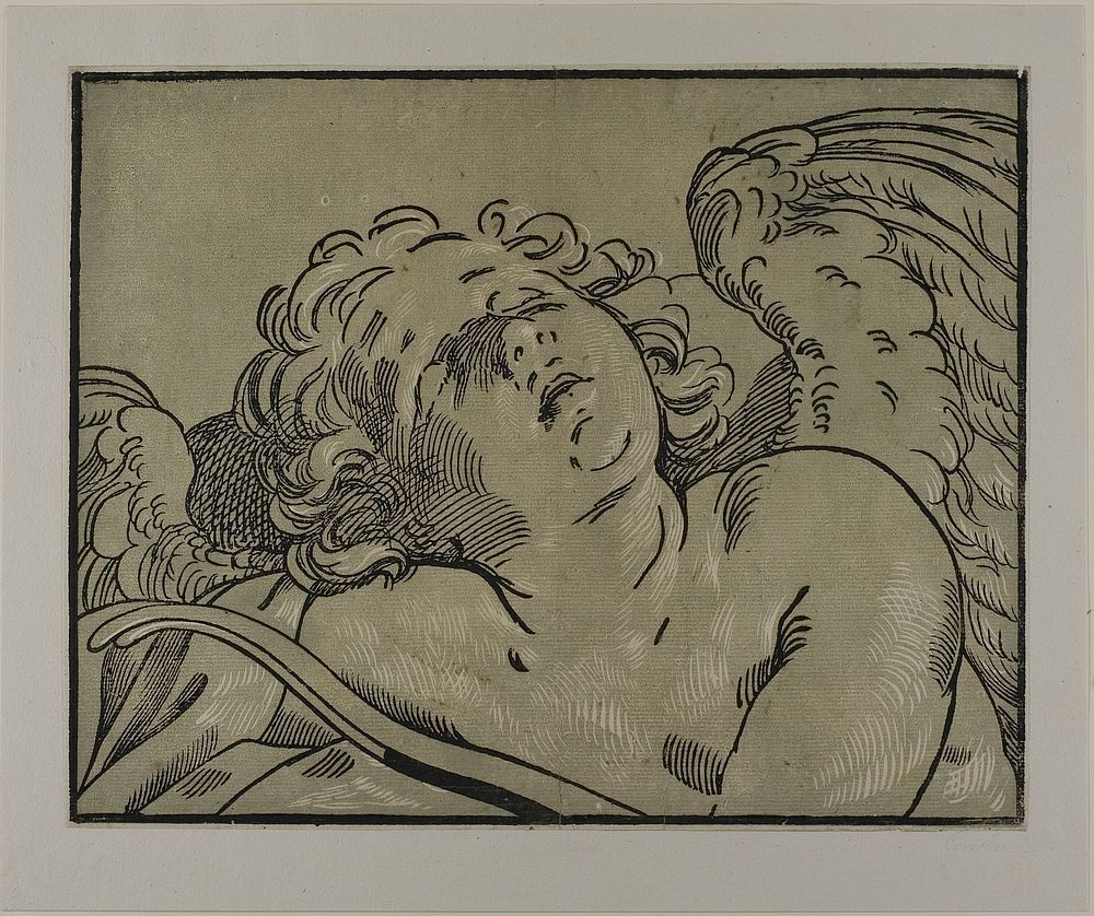Bust of Sleeping Cupid by Bartolomeo Coriolano