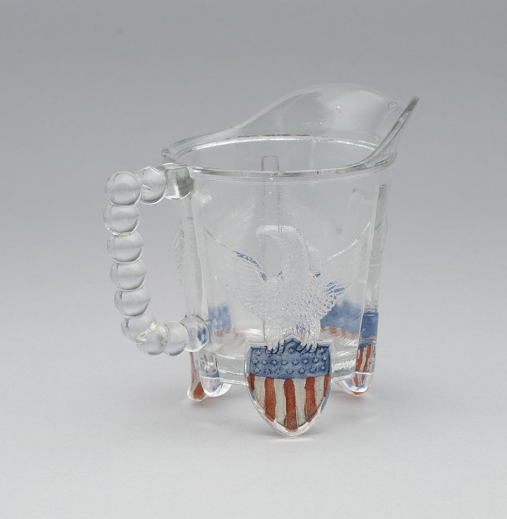 "Bullet & Emblem" pattern cream pitcher by Artist unknown