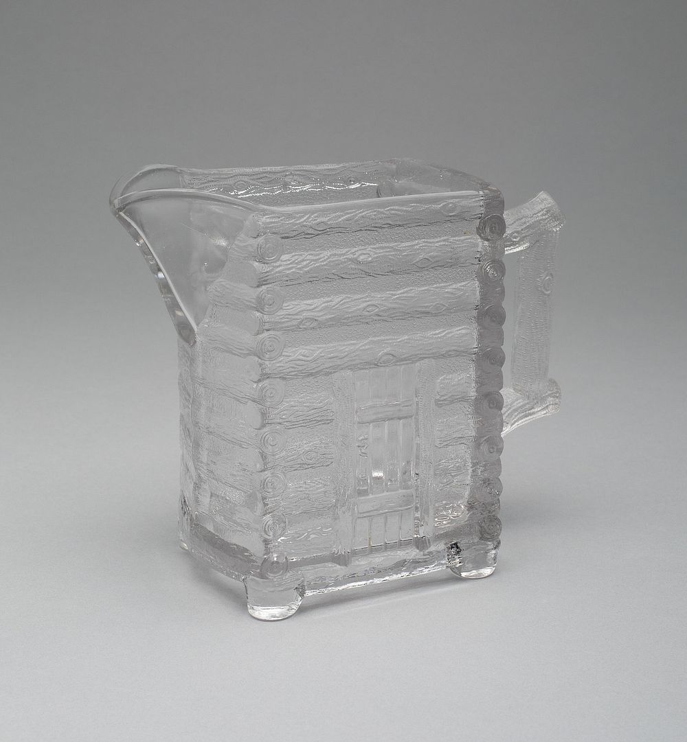 "Log Cabin" pattern creamer by Central Glass Company (Manufacturer)