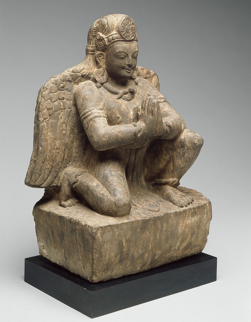 God Vishnu's Mount, Garuda, Kneeling with Hands in Gesture of Adoration (Anjalimudra)