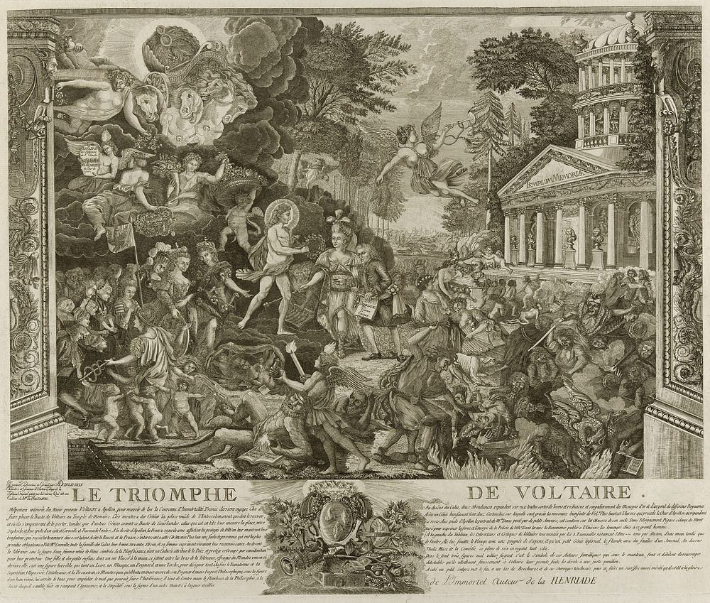 Le Triomphe de Voltaire by A. Duplessis