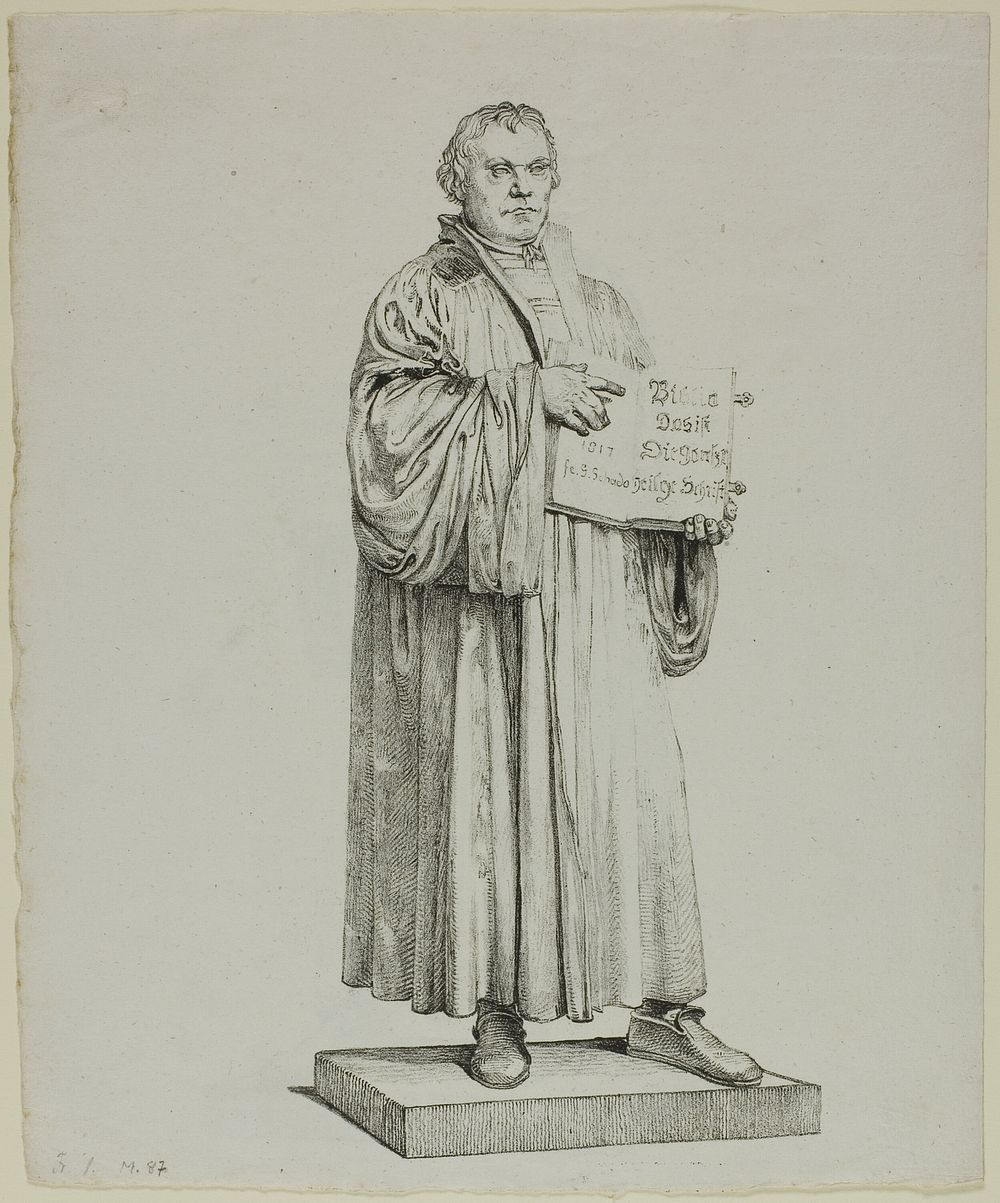 Luther's Statue in Wittenberg by Johann Gottfried Schadow