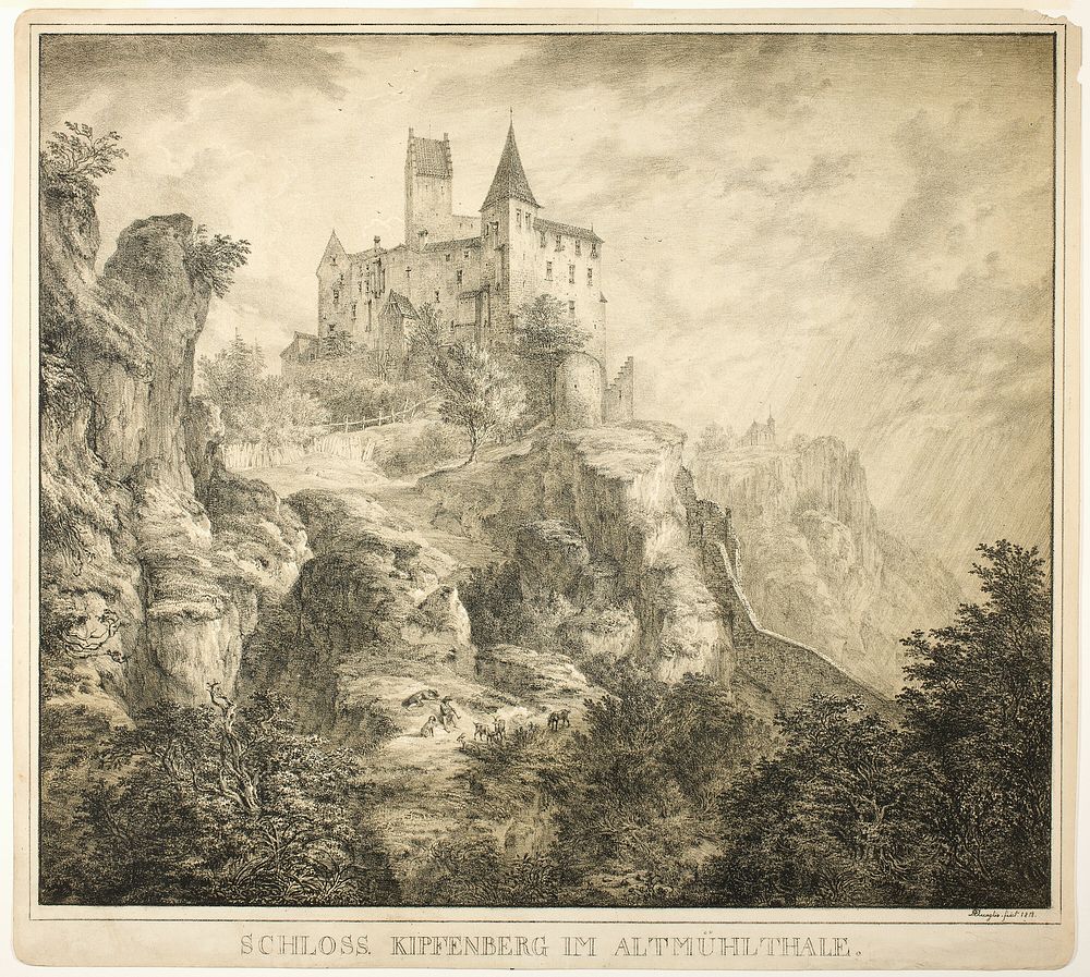 Kipfenberg Castle in the Valley of Altmühl by Domenico Quaglio