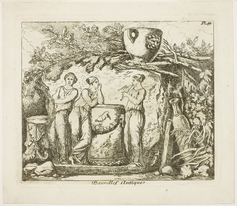 Antique Bas Relief by Hubert Robert