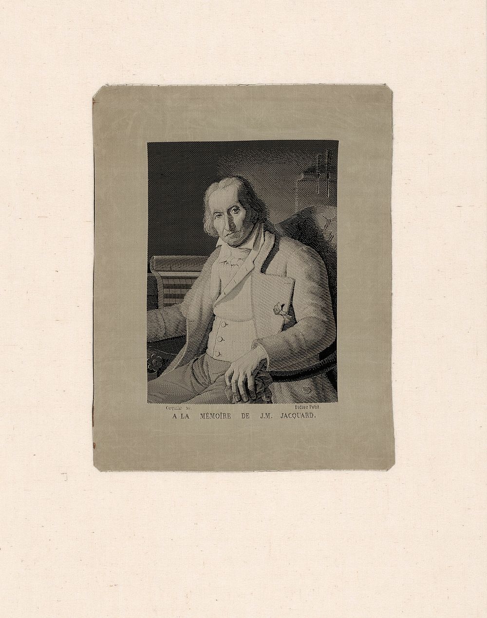 Portrait of Joseph Marie Jacquard (1752–1834) by François Carquillat (Designer)