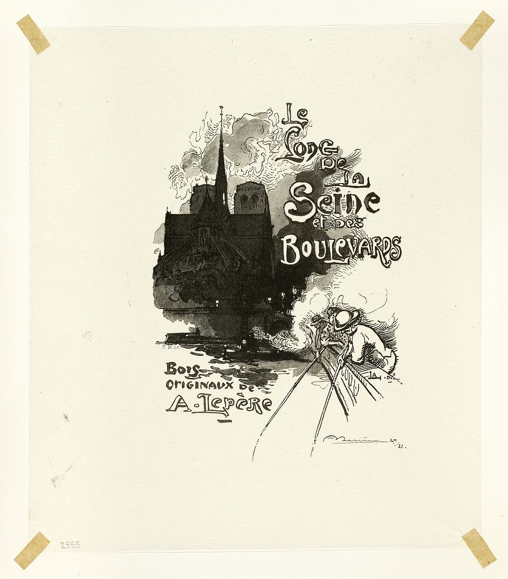 Frontispiece to Le Long de la Seine et des Boulevards by Pierre Desmoulins