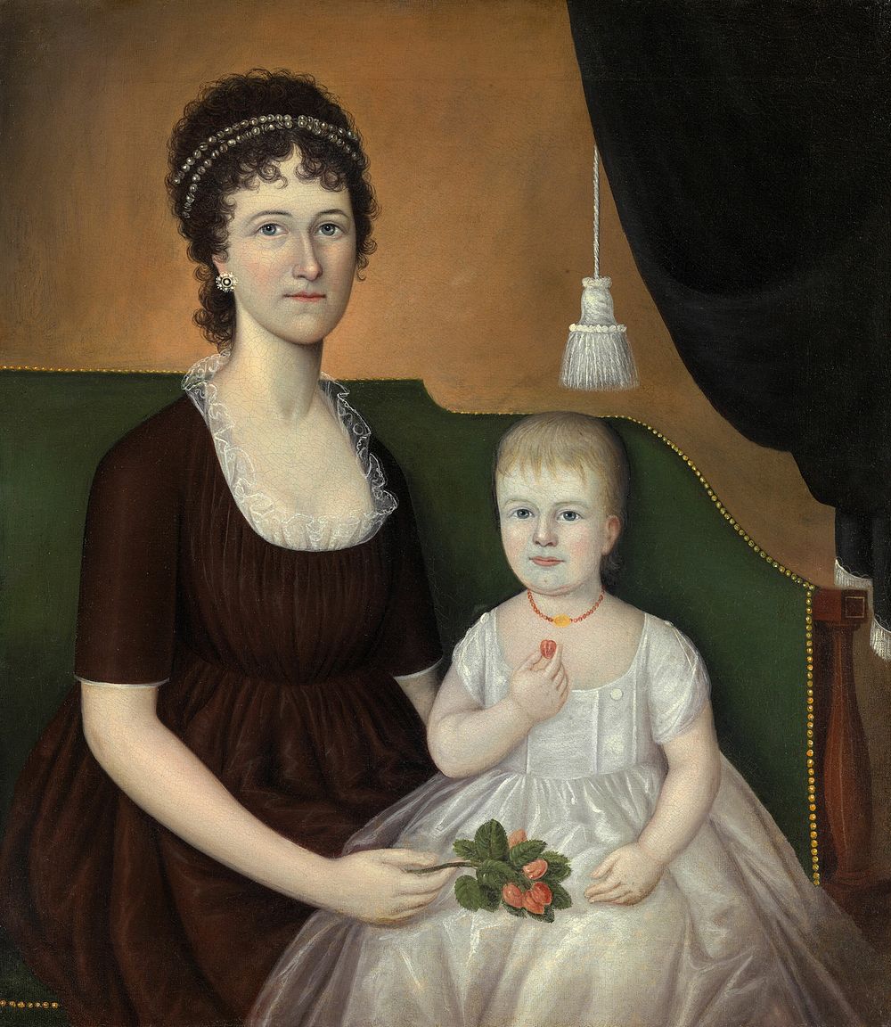 Elizabeth Grant Bankson Beatty (Mrs. James Beatty) and Her Daughter Susan by Joshua Johnson