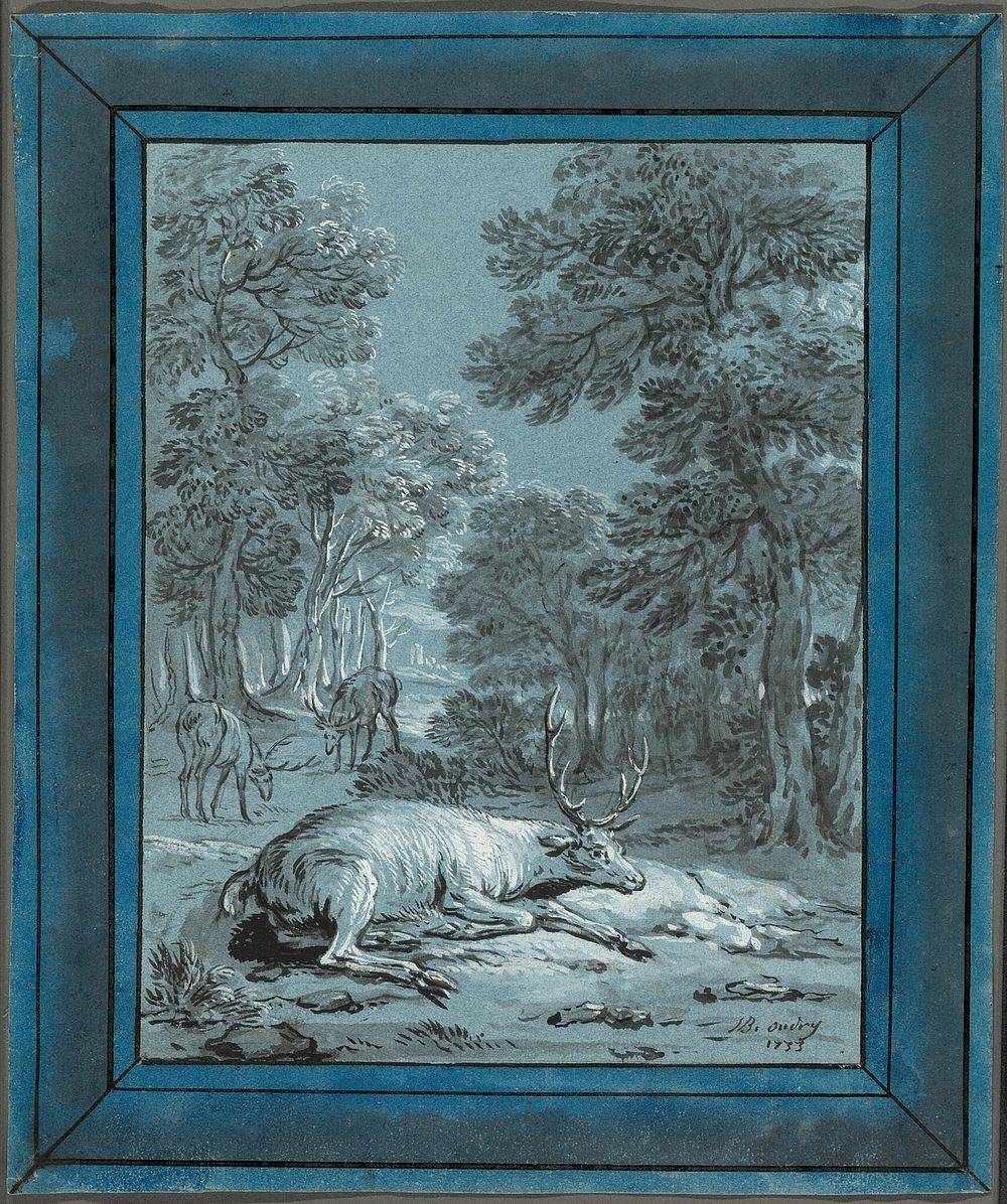 The Sick Stag by Jean-Baptiste Oudry