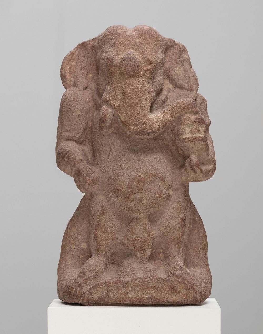 Two-Armed God Ganesha Holding a Bowl of Sweets