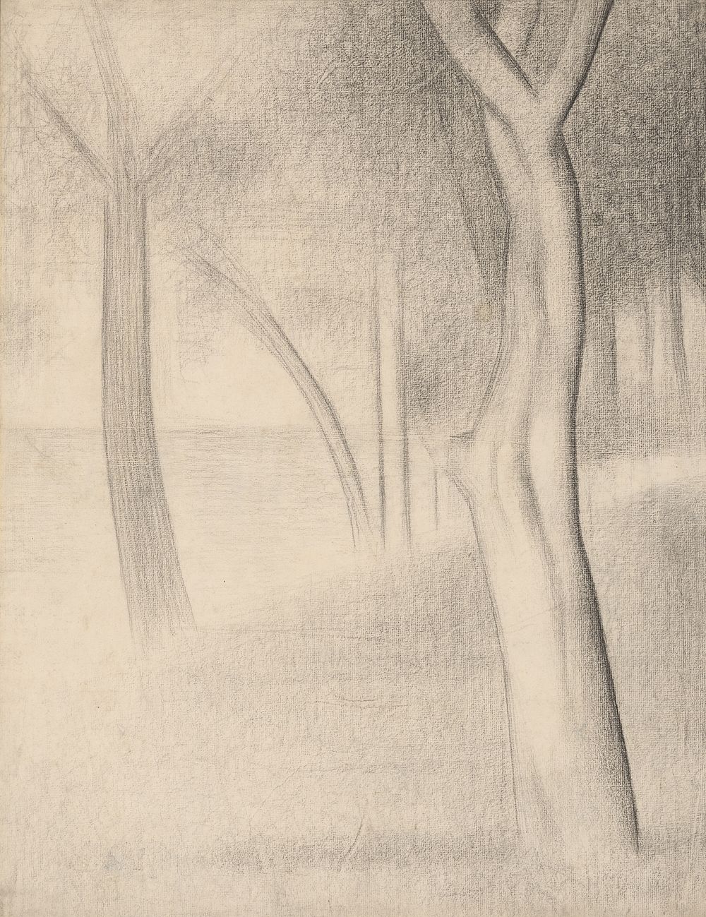 Trees (study for La Grande Jatte) by Georges Seurat