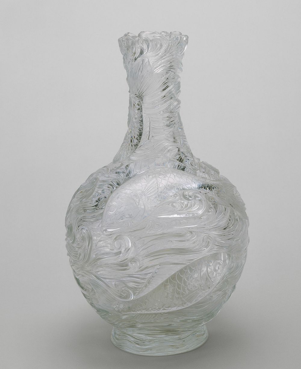 "Rock Crystal" Vase by Thomas Webb & Sons