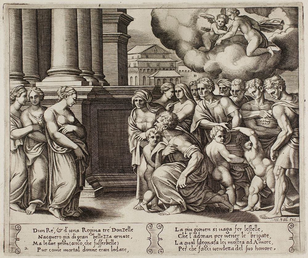 The People Rendering Divine Honors to Psyche by Master of the Die