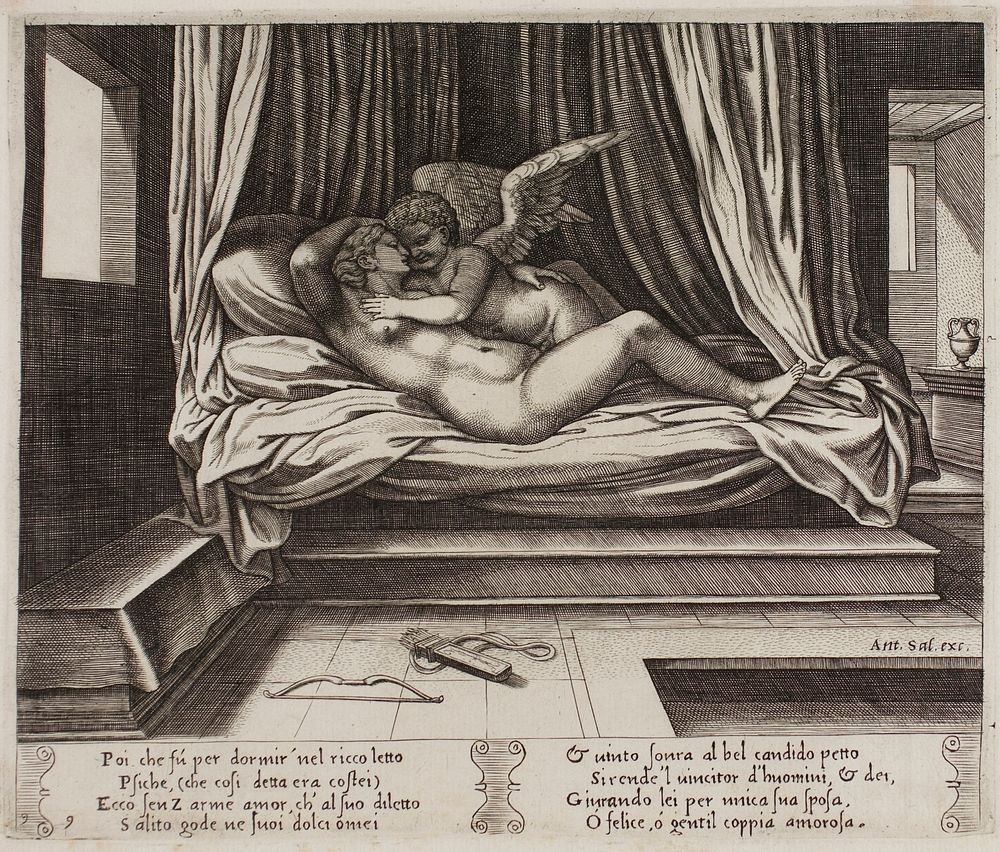Cupid in Psyche's Arms by Master of the Die