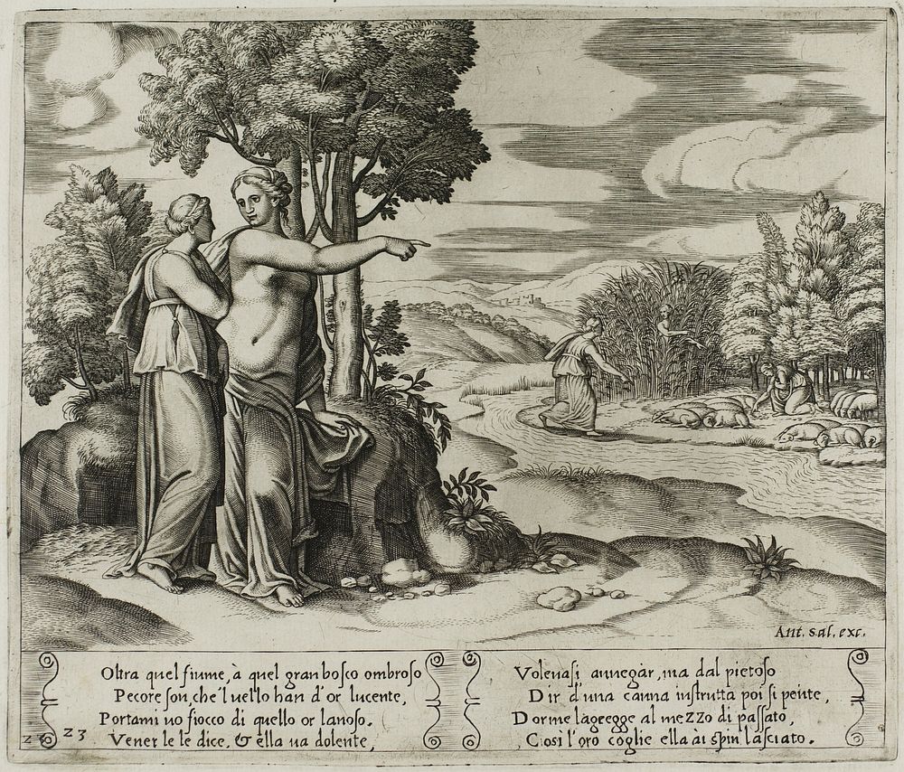 Psyche Going to Seek the Golden Wool by Master of the Die