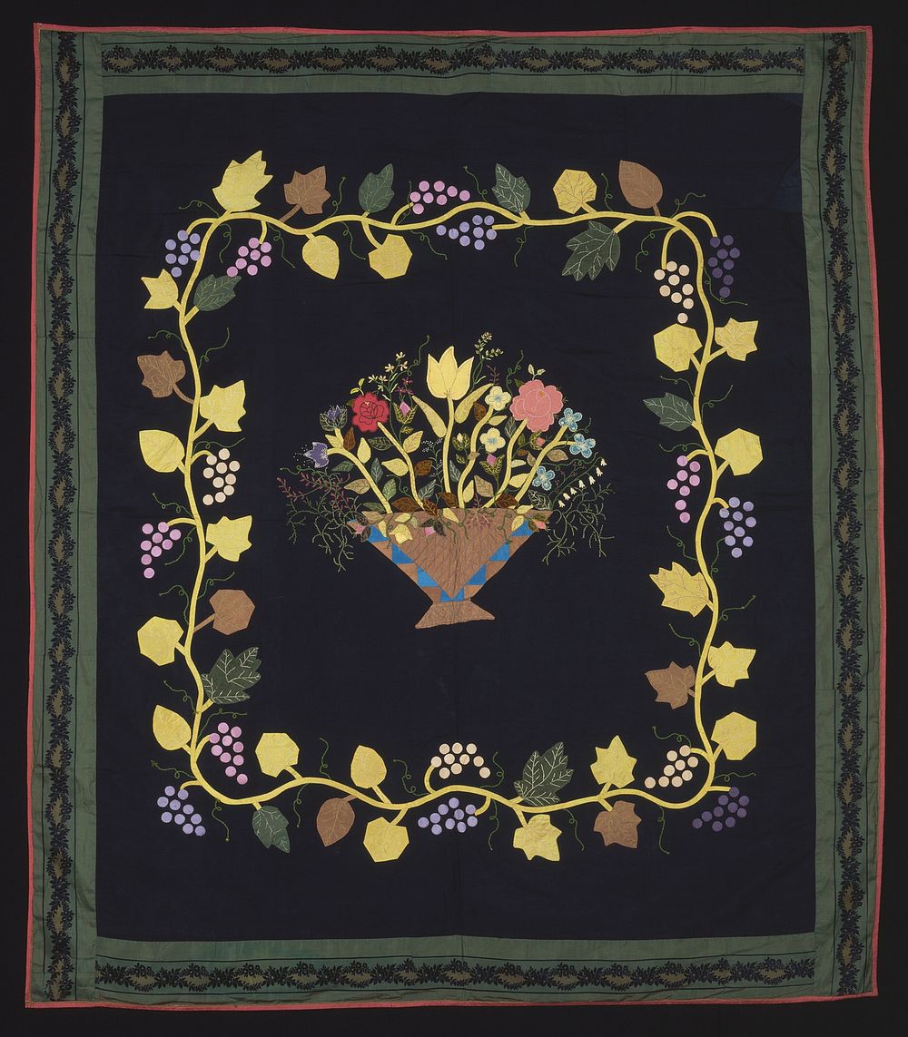 Bedcover (Basket of Flowers Quilt)