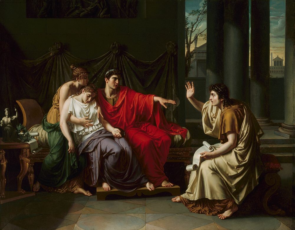 Virgil Reading the "Aeneid" to Augustus, Octavia, and Livia by Jean Baptiste Joseph Wicar