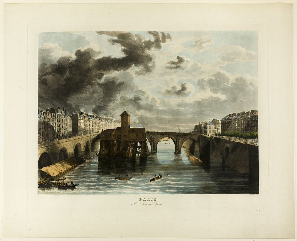 Paris, Le Pont-au-Change by John Gendall (Engraver)