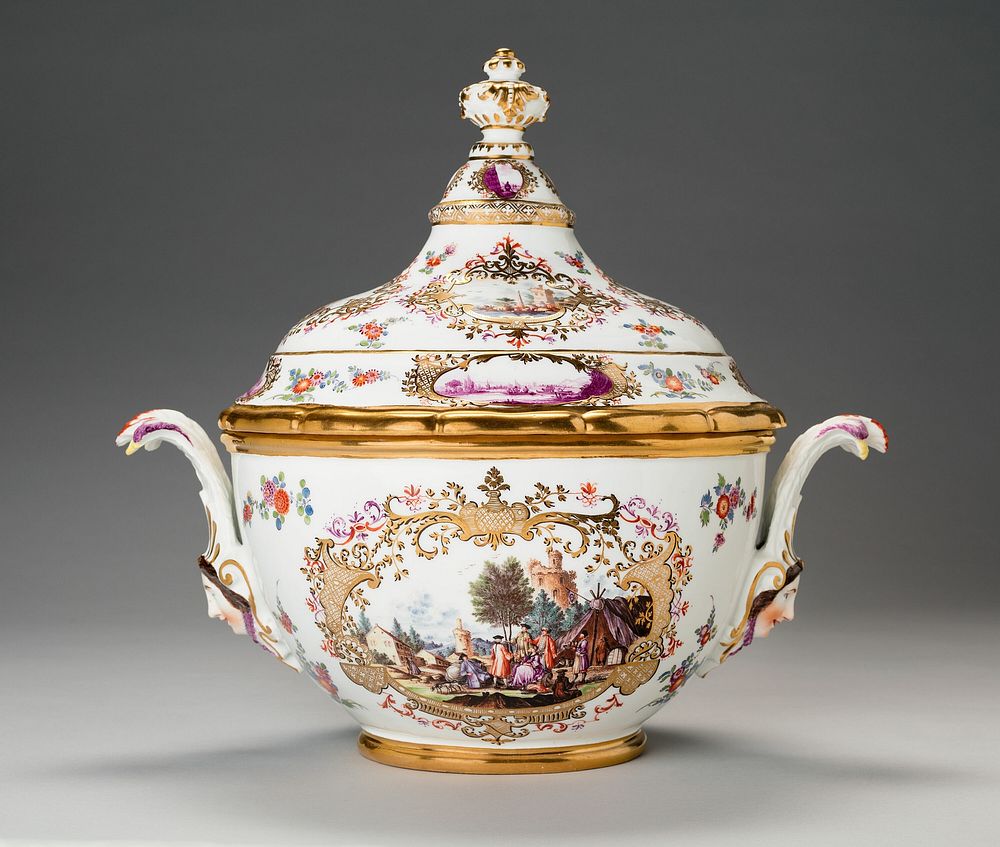Covered Tureen and Stand (One of a Pair) by Meissen Porcelain Manufactory