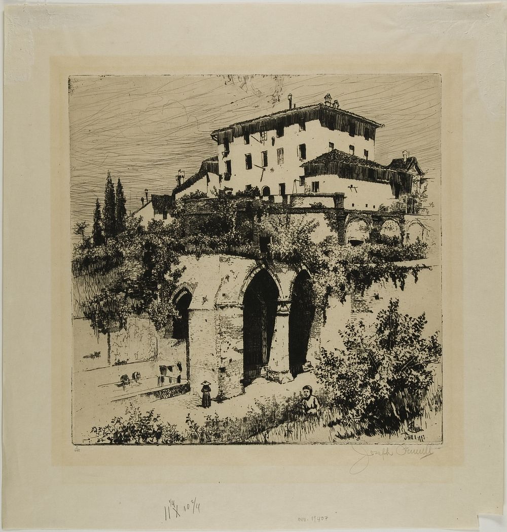 Fonte Nuova, Siena by Joseph Pennell