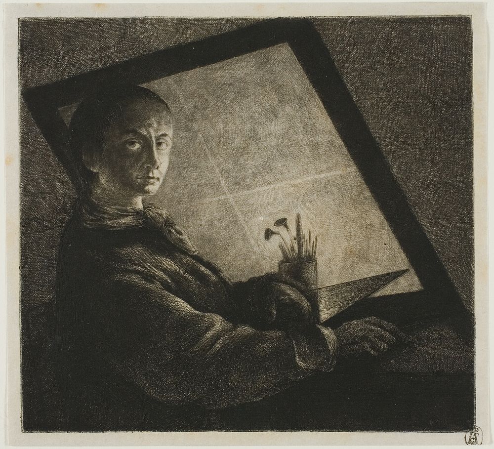Self-Portrait by Jean-Pierre Norblin de la Gourdaine