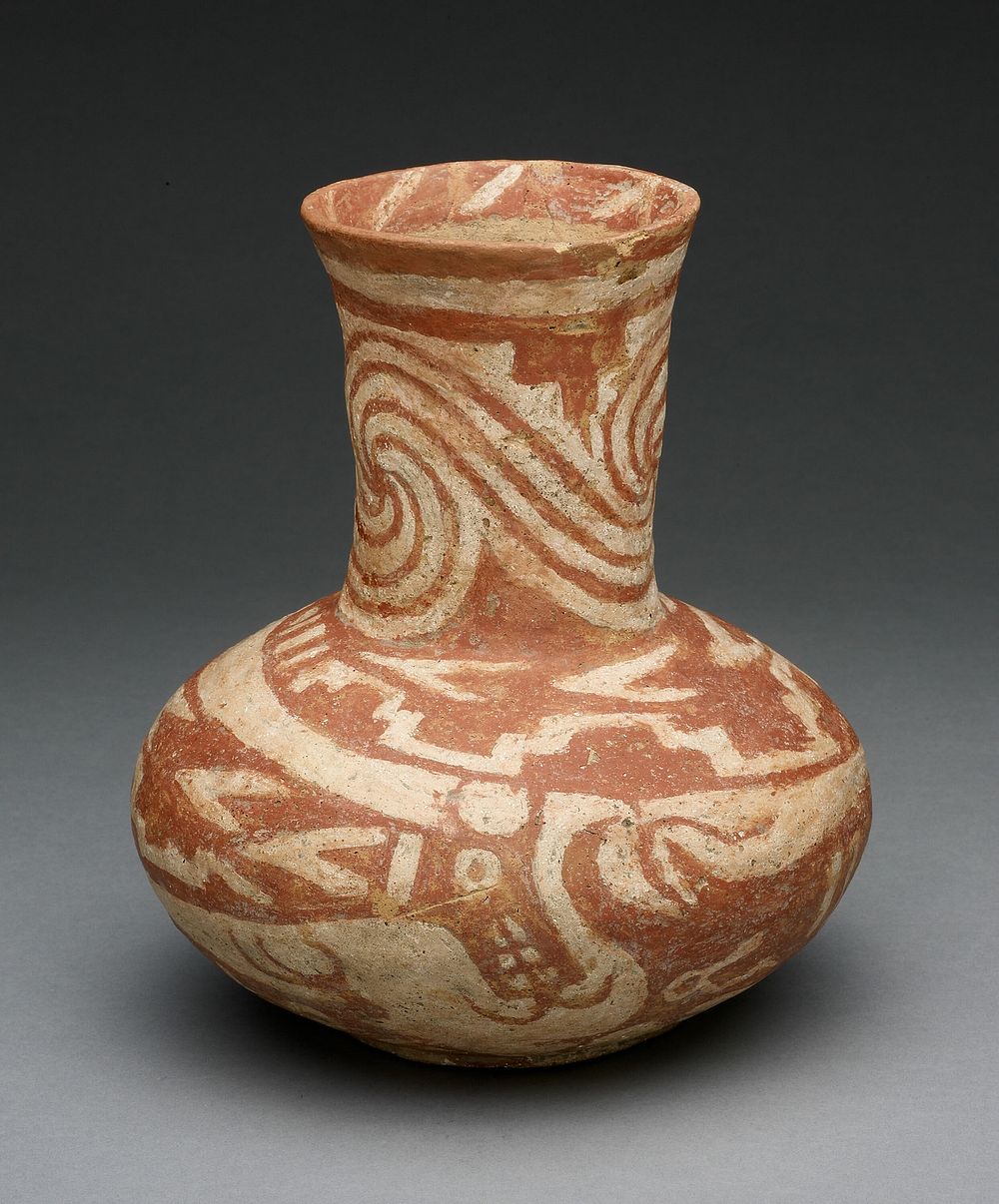 Bottle with Underwater Serpents by Mississippian